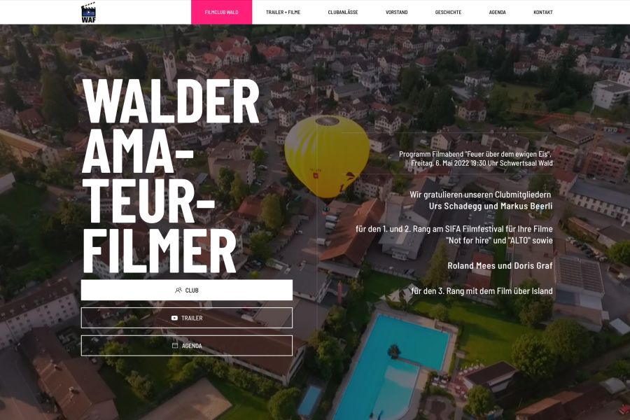 WALDER-AMATEURFILMER-STARTSEITE
