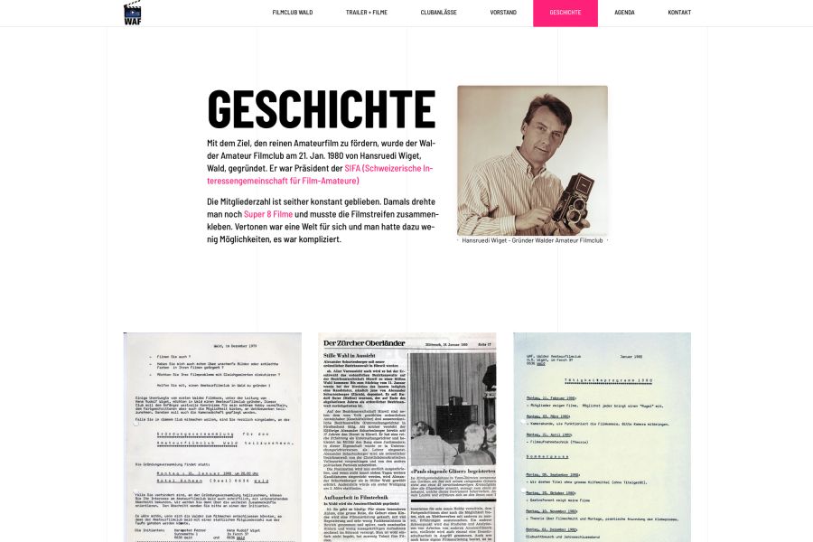 WALDER-AMATEURFILMER-GESCHICHTE