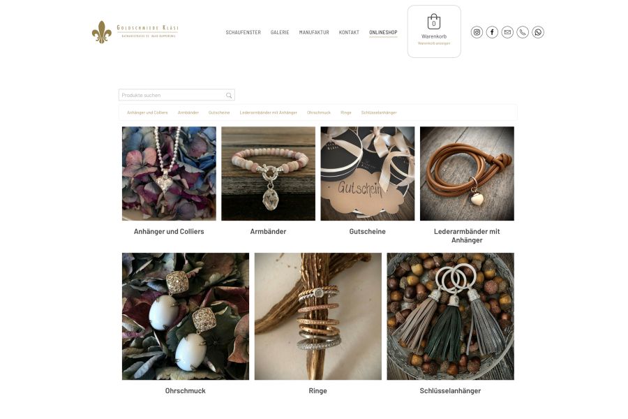 GOLDSCHMIEDE-KLAESI-ONLINESHOP